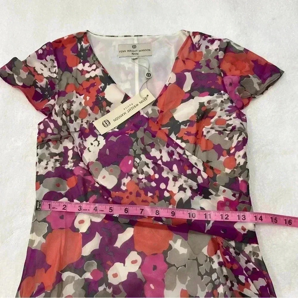 FENN WRIGHT MANSON PETITE GATHERED FRONT DRES size 10 - Picture 12 of 13